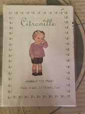 Patron  CITRONILLE   Modèle n° 173, Rose.  Couture / Enfants /Bébés.