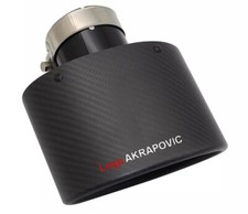 Embout Echappement pour Akrapovic Tube Noir Carbone Noir Mate Sortie Ovale
