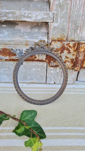 Ancien cadre fer photo - fer, rond