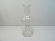 ANCIENNE GRANDE BOUTEILLE A VAIRON EN VERRE SOUFFLE NASSE POUR LA PECHE AU VIF