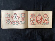 Antique French Alphabet Initials Trace Embroidery Pattern Book 100+ pages c1900s