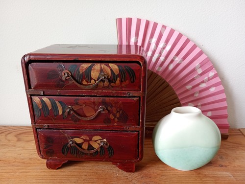 Coffret bois laqué - à, 3