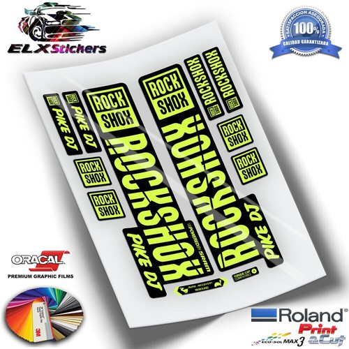 Autocollants fluor rockshox - autocollants,