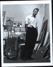 Denise Colomb, portrait de Nicolas de Stael 1954 Vintage print, signature par le