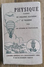 Livre Scolaire Ancien Physique