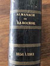 Almanach De La Bourse Pour 1856 Ed. Rousseau Livre Ancien Rare Collection 