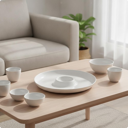 Assiette avec coupelle - assiette,