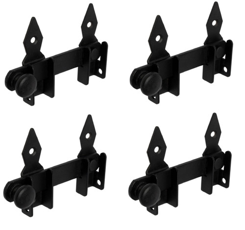 Verrou portail noir - 4x,