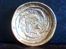 bronze signé M leVerrier - coupelle style Grèce antique - D 10CM