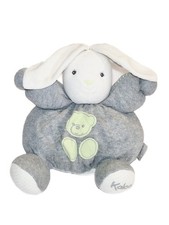 Doudou Lapin gris ours vert