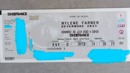 Billets catégorie concert - billets, 1