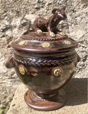 Patrick Pernel, Pot Couvert Poignée Zoomorphe, Hauteur 20 Cm