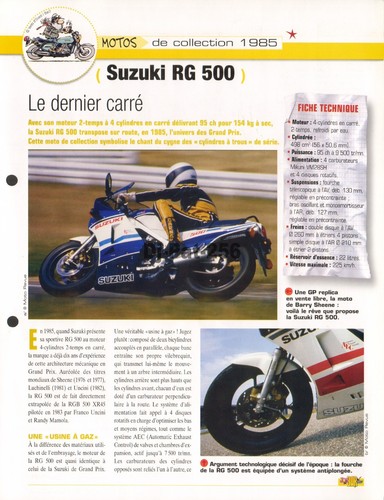 Fiche moto suzuki rg - moto,
