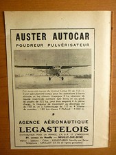 12/1952 PUB AUSTER AUTOCAR AG AIRCRAFT CIRRUS III ENGINE AVION AGRICOLE AD