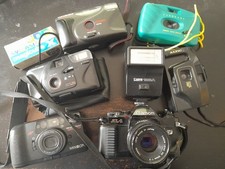 Appareils photos Canon AL-1 + Canon 188A + HANIMEX IC200 + MINOLTA RIVA 100 AF +