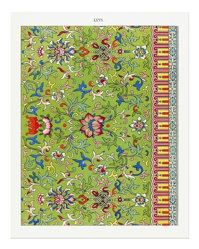 Art mural vintage motif floral