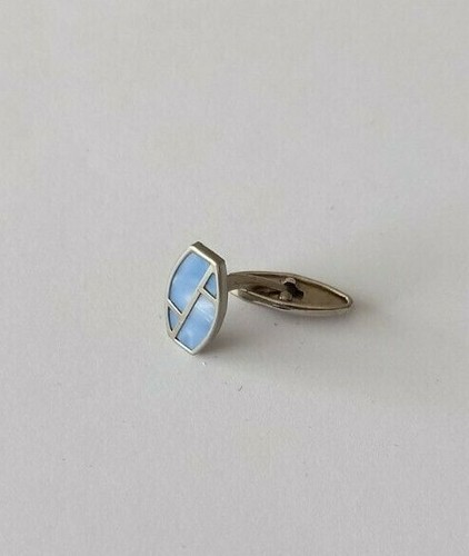 Bouton manchette argente - manchette,