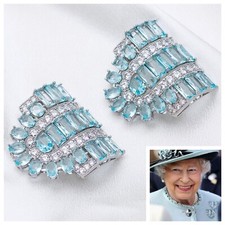 Paire Aigue-Marine Pince