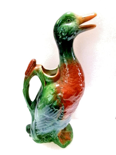 Ancien pichet canard en - ",
