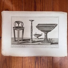 e?Gravure à l’Antique début XIXe éléments architecturaux Roccheggiani feci K7