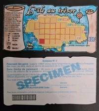 122 Specimen Ile Aux Tresors 44881-FDJ - FRANCAISE DES JEUX-Ticket Grattage-1998
