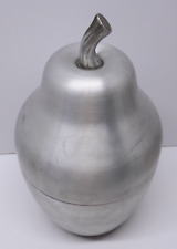 *GROSSE POIRE ALU Brossé SEAU A Glaçons VINTAGE Made in ITALY DECO XXe  D