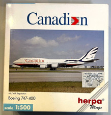 Herpa 1/500 - 512183 CANADIAN Boeing 747-400 with Registration - NEUF