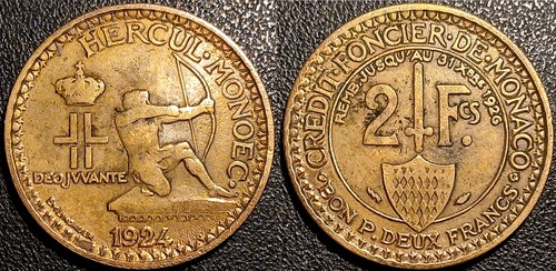Monaco louis 2 - monaco, francs