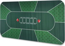 Tapis de Poker 120 x 60 cm - Pour 10 Joueurs Texas Holdem - Table Pliable et ...