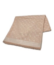 Grand châle / étole LOUIS VUITTON laine soie monogramme 401910 du Japon #2299