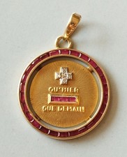 Augis Médaille D'amour 5,50 Grammes Or 18k Plus Qu'hier Moins Que Demain 