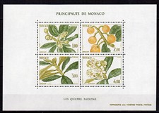 Monaco 1985 les 4 saisons du néflier du Japon Y&T 31 feuillet neuf/Mofeup