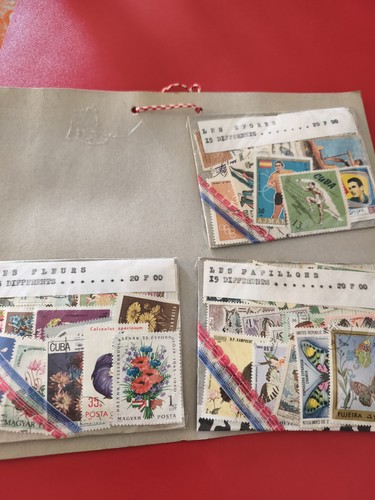 Lot anciens timbres - du, monde