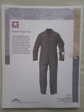 DOCUMENT RECTO TRANSAERO PROPPER NOMEX FLIGHT SUIT COMBINAISON DE VOL