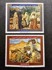 TIMBRE ALGÉRIE TABLEAUX PEINTURES ARTS N°502/503 NEUF ** LUXE MNH 1969