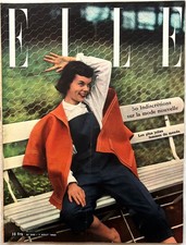 ELLE Magazine n° 245 du 7 Août 1950 ancienne revue de mode couture femme