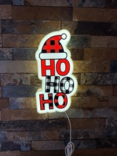 Lampe lumineuse "HO HO HO" – Décoration de Noël – Impression 3D artisanale – LED