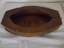 Ancien moule à beurre, décor de vache, Art Populaire.