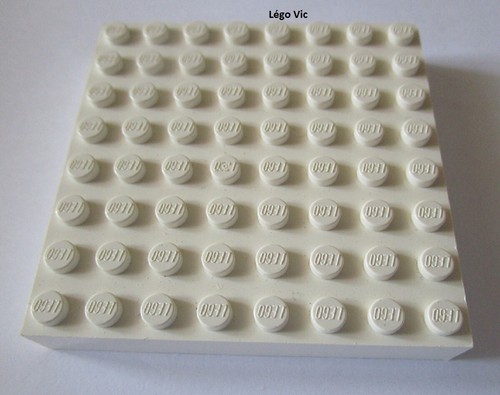 Lego 4201 brick 8x8 white - lego,