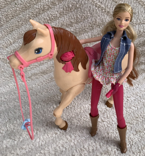 Barbie cavalière avec son