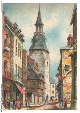 ASVP13-1006-ILLUSTRATEUR-BARDAY - Dinan - La rue et la tour de l'horloge