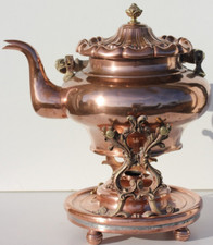SAMOVAR DECORATIF EN CUIVRE - H. 21 cm - 2420 g