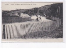 VILLEFRANCHE-sur-SAONE: voiture vermorel 12 chevaux, en course de côtés, aut