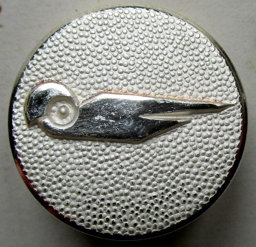 Bouton plat métal argenté - bouton, en