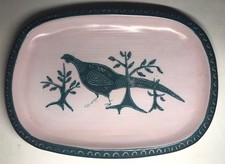 Rare Grand Plat Durtal Yvon Roy Vallauris Vintage H3,5 L 34 l 24 Cm