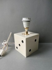 lampe en forme de dé à jouer, vintage, années 80