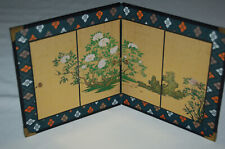 Joli paravent de table oriental asiatique à deux panneaux