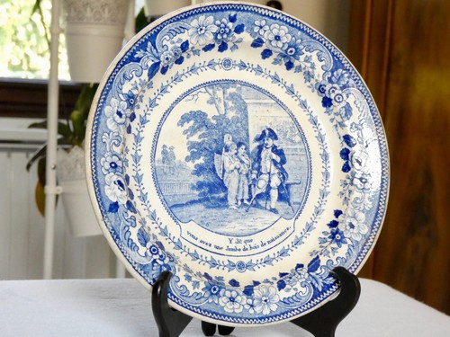 Ancienne assiette dessert - ancienne,