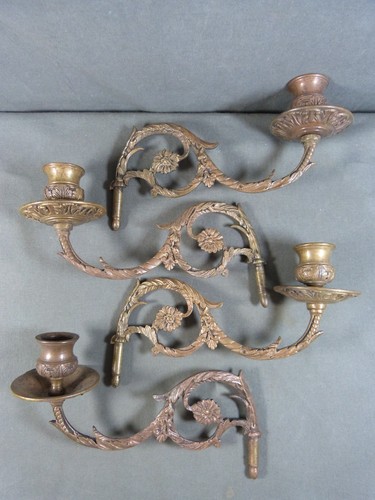 Lot anciens bougeoirs de - lot, 4
