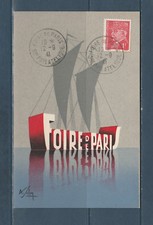 FRb carte  salon philatélique a la foire de  75 Paris   1941